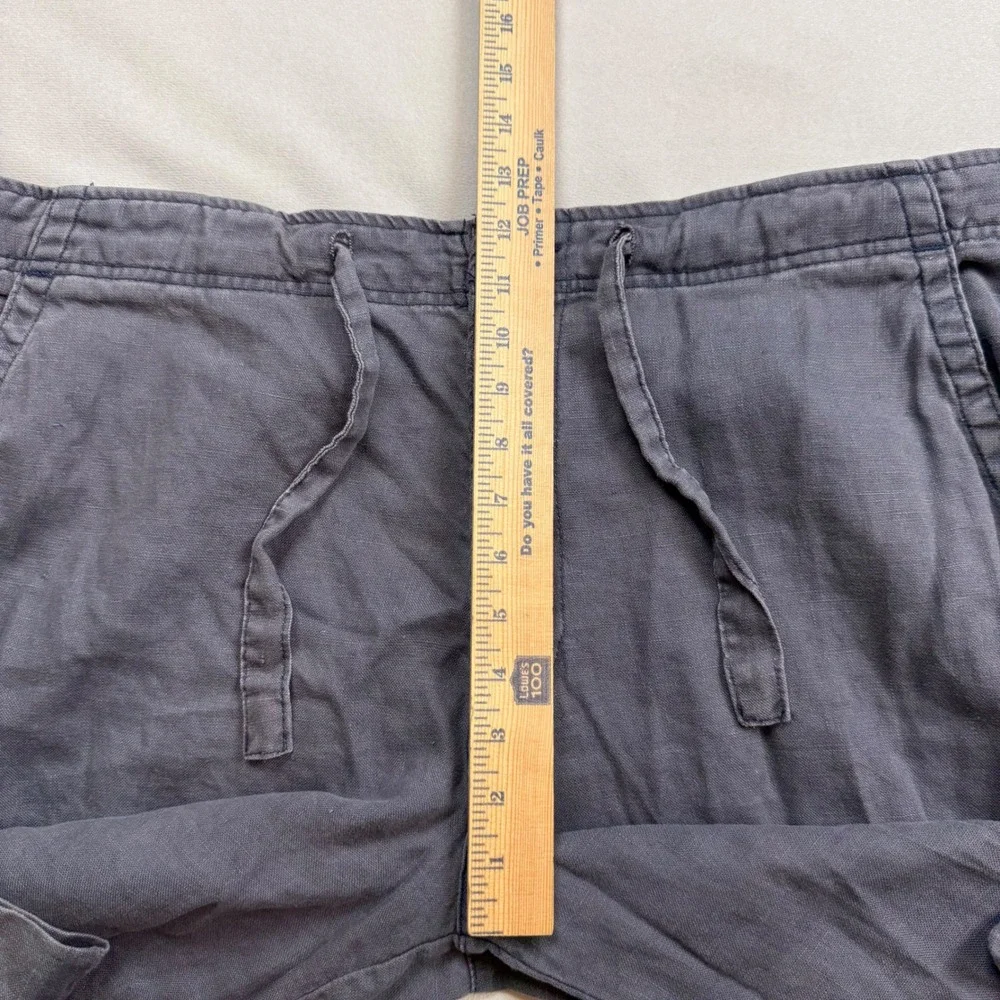 VTG 90s Polo Ralph Lauren Mens 40 X 31 Gray 100% Linen Drawstring Pants USA Made